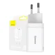 Baseus Super Si Pro Wall Charger 30W USB + USB Type C, White | Зарядное Устройство Адаптер