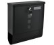 Malatec A4 Mailbox with Newspaper Holder, Black