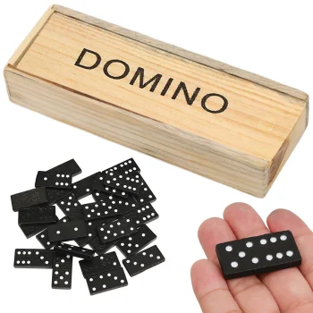Wooden Domino Game in a Box 28 Pieces