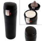 Tūrisma Termoss Termokrūze Karstiem un Aukstiem Dzērieniem 450ml, Melns | Thermal Mug Bottle Thermos Flask