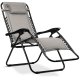 Folding garden lounger with cushion Sofotel ChillWell Soft, grey