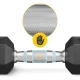 4FIZJO HEX Steel Dumbbell 1 x 20 kg, Black