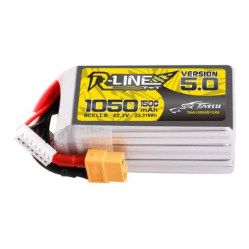 Tattu R-Line 5.0 akumulators 1050mAh 22.2V 6S 150C XT60