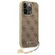 Guess GUHCP14LGF4GBR iPhone 14 Pro Case, 4G Charms Collection, Brown