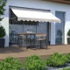Выдвижная балконная маркиза 200x120 см MultiGarden, бежевая