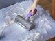 Electric Pet Hair Cleaning Brush with LED Light and Vibration