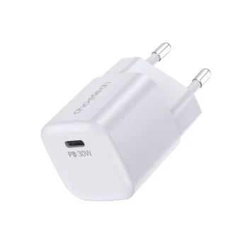 Сетевое зарядное устройство Choetech PD5007 USB-C PD 30W GaN – белый