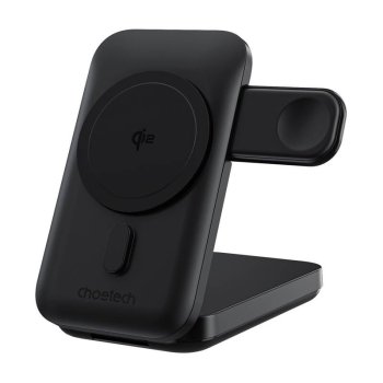 Choetech B750 3-in-1 Magnetic Wireless Power Bank 10000mAh Qi2 Stand (Black)