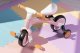 ECOTOYS 3-in-1 Kids Balance Bike with Pedals and Training Wheels, Pink