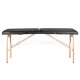 Saliekamais masāžas galds, kušete WOOD COMFORT 2 sekcijas, melns | Folding massage table 2 sections, black