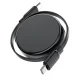 Acefast C13-03 saritināms USB-C uz USB-C kabelis 60W, 0.8m, melns