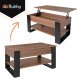 Lift-Top Coffee Table with Storage Ruhhy 92x51x45 cm, Craft Oak, Black
