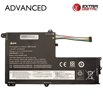 Portatīvā datora akumulators Lenovo L15C3PB1, 4750 mAh, 11.4V, Extra Digital Advanced