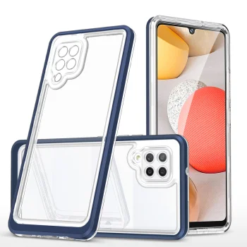 Caurspīdīgs vāciņš Samsung Galaxy A42 5G Hybrid Armor Clear 3 in 1, zils