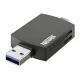 Atmiņas karšu lasītājs un centrmezgls Newell OTG 4-in-1 3.0, USB-A un USB-C, grafīta