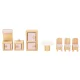 Wooden Dollhouse Furniture Set, Pink/White (22 Pieces)