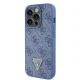 Guess GUHCP15LP4TDPB iPhone 15 Pro 6.1" blue/blue hardcase Leather 4G Triangle Strass