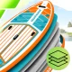 AquaPaddle Navigator Orange Green SUP dēlis, 355x82x15 cm, 200 kg