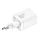 Baseus Super Si Pro Wall Charger 30W USB + USB Type C, White | Зарядное Устройство Адаптер