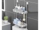Freestanding Over-the-Toilet Bathroom Rack, 2 Shelves, White