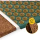 4FIZJO ECO akupresūras paklājiņš ar spilvenu un somu, zaļi zelta