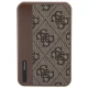 Guess ārējais akumulators 5000mAh 15W 4G Leather Metal Logo, brūns