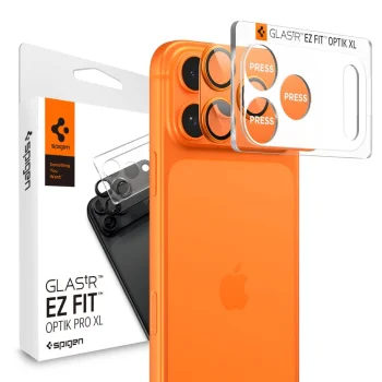 Spigen Optik Pro XL kameras aizsargstikls iPhone 17 Pro - Oranžs