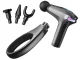 Back and Body Massage Gun with 4 Attachments, 30W, Black