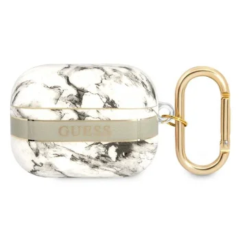Guess AirPods Pro vāciņš Marble Strap Collection Pelēks