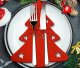 Cutlery Pockets, Christmas Tree, Red Color, Set of 6 Pcs
