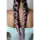 Kanekalons Sintētiskās Ombre Afro Bizes Frizūrām 60cm, Melns-Rozā | Synthetic Ombre Afro Braids for Hairstyles