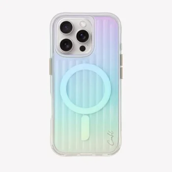 Чехол Uniq Coehl Linear iPhone 16 Pro 6.3" магнитная зарядка опаловый/радужный