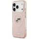 Karl Lagerfeld IML Glitter Karl&Choupette Heads Logo MagSafe Phone Case Cover iPhone 17 Pro Max - Pink