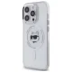 Karl Lagerfeld IML Metal Choupette Head MagSafe Case for iPhone 14 Pro, White