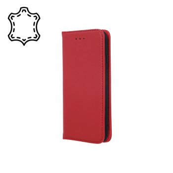 Huawei P30 lite (MAR-LX1M) Genuine Leather Wallet Phone Cover, Red | Telefona Vāciņš Maciņš Apvalks Grāmatiņa