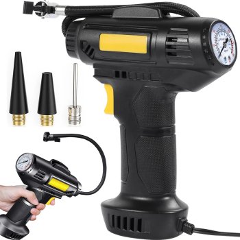 Автокомпрессор с фонариком, насос для шин 12V 120W | Car Air Compressor Pump