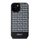 DKNY iPhone 15 / 14 / 13 Case Leather Printed Pattern MagSafe, Black