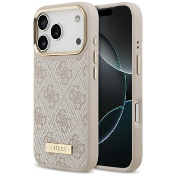 Guess 4G Logo Plate MagSafe Phone Case Cover iPhone 17 Pro - Pink