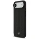 Чехол Mercedes Leather Laurel Leaves Stripes MagSafe для iPhone 17 Air, Черный