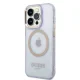 Чехол Guess для iPhone 14 Pro Gold Outline MagSafe, фиолетовый