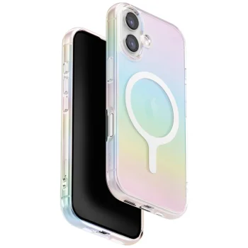 Uniq iPhone 17 vāciņš Iridescia Magclick Charging, daudzkrāsains