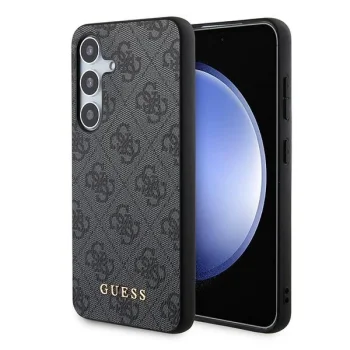 Samsung Galaxy A55 ( SM-A556B/DS ) Guess 4G Metal Gold Logo Case Cover, Black | Telefona Maciņš Vāks Apvalks Bampers