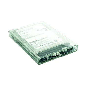 2.5" SATA HDD/SSD ārējais korpuss USB 2.0, caurspīdīgs