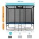 Rectangular Garden Trampoline 10x7ft 305x213cm with Net and Ladder Neo-Sport