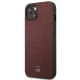 Mercedes iPhone 13 mini vāciņš Leather Stars Pattern, sarkans