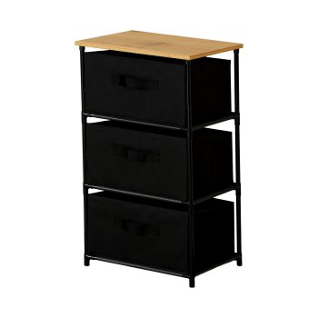 3-Drawer Fabric Dresser Storage Organizer