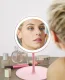 Зеркало для Макияжа со Светодиодной Подсветкой, Розовое | Round Make-up...