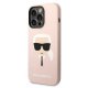 Karl Lagerfeld Silicone Karl Head Case for iPhone 14 Pro Max - Pink