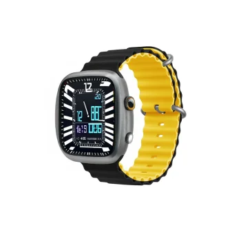 Devia Deluxe Sport6 siksniņa Apple Watch 44 / 45 / 46 / 49 mm, melna/dzeltena