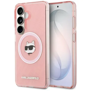 Karl Lagerfeld IML Repeated Choupette MagSafe vāciņš Galaxy S26 Plus, rozā